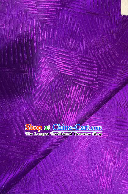 Chinese Classical Pattern Design Purple Brocade Asian Traditional Hanfu Silk Fabric Tang Suit Fabric Material