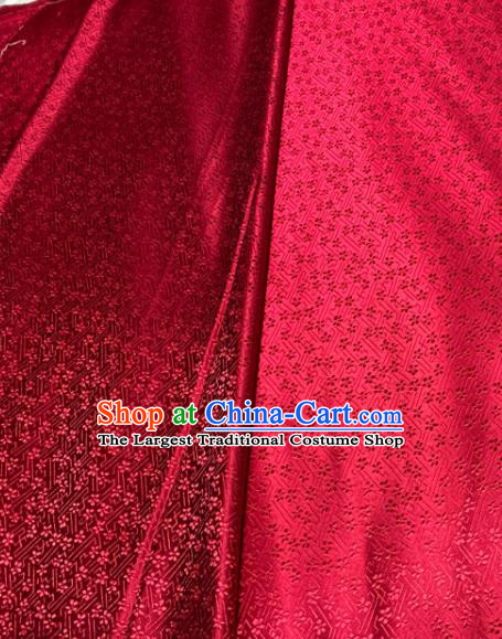 Chinese Classical Pattern Design Red Brocade Drapery Asian Traditional Tang Suit Silk Fabric Material