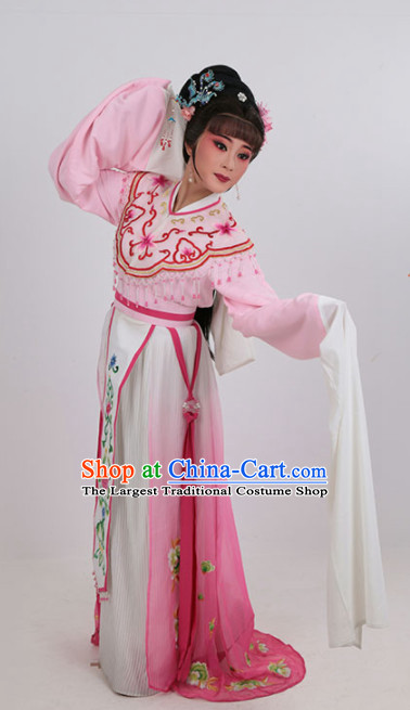 Chinese Traditional Peking Opera Actress Pink Dress Ancient Imperial Consort Embroidered Costume for Women