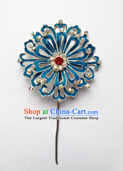 Chinese Ancient Court Princess Flowers Hairpins Traditional Beijing Opera Diva Hair Accessories for Adults