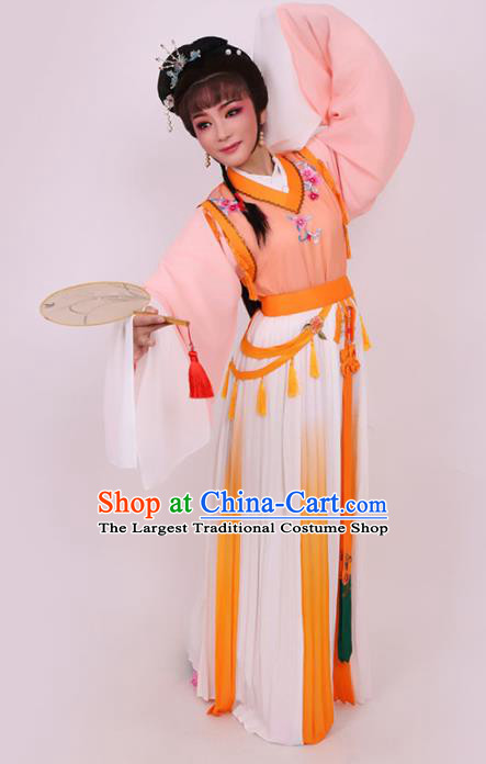 Chinese Traditional Opera Peri Princess Pink Dress Ancient Beijing Opera Diva Embroidered Costume for Women