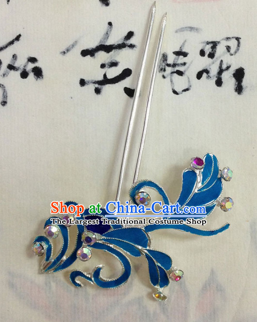 Chinese Ancient Princess Grass Hairpins Traditional Beijing Opera Diva Court Hair Accessories for Adults