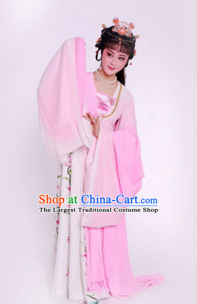 Chinese Traditional Peking Opera Diva Pink Dress Ancient Imperial Consort Embroidered Costume for Women