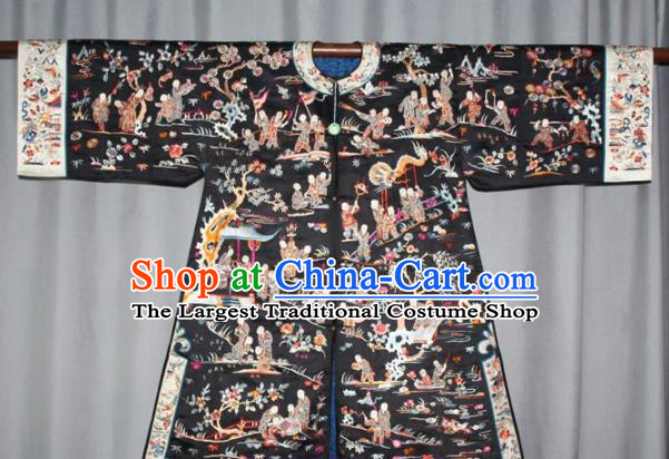 Chinese Traditional Drama Manchu Embroidered Dress Ancient Qing Dynasty Queen Costume for Women