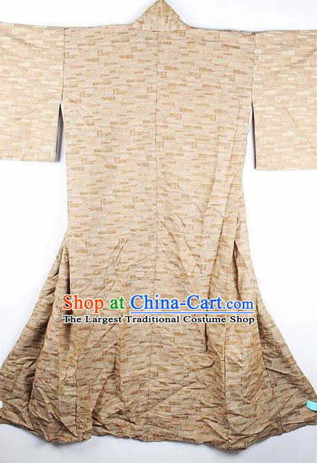 Japanese Traditional Classical Ginger Kimono Asian Japan National Yukata Costume for Men