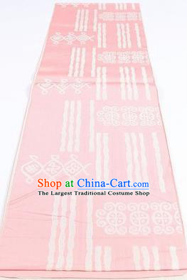 Japanese Traditional Kimono Classical Pattern Pink Brocade Belt Asian Japan National Yukata Waistband for Women