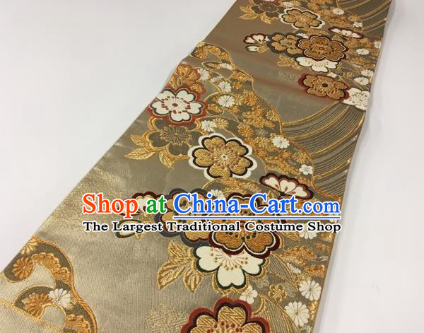 Japanese Kimono Classical Sakura Pattern Brocade Belt Asian Japan Traditional National Yukata Waistband for Women