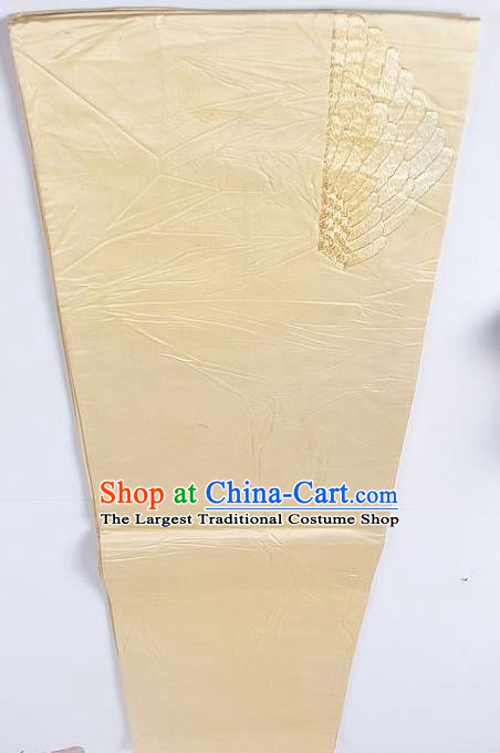 Asian Japanese Yukata Accessories Classical Pattern Champagne Brocade Belt Japan Traditional Kimono Waistband for Women