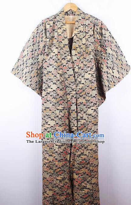 Asian Japanese Ceremony Palace Printing Kimono Traditional Japan Yukata Dress for Women