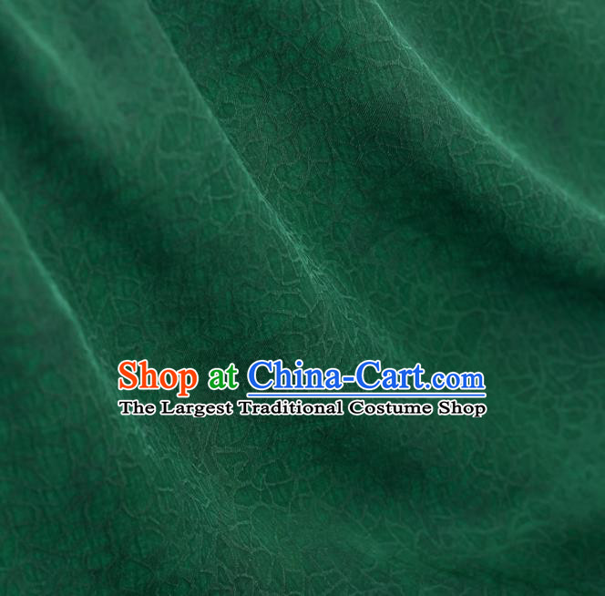 Asian Chinese Classical Pattern Green Gambiered Guangdong Gauze Traditional Cheongsam Brocade Silk Fabric