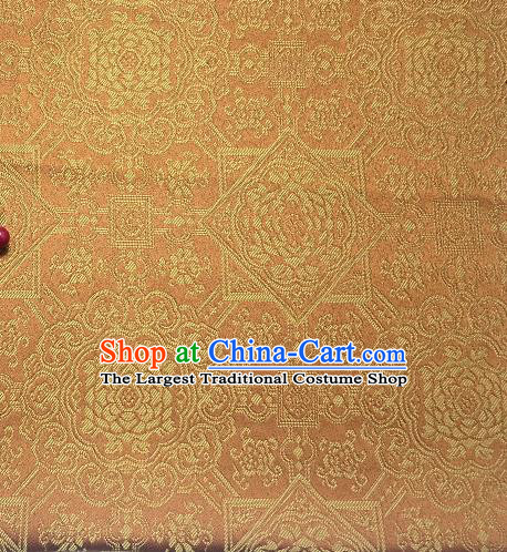 Asian Chinese Cheongsam Classical Pattern Bronze Satin Drapery Brocade Traditional Brocade Silk Fabric