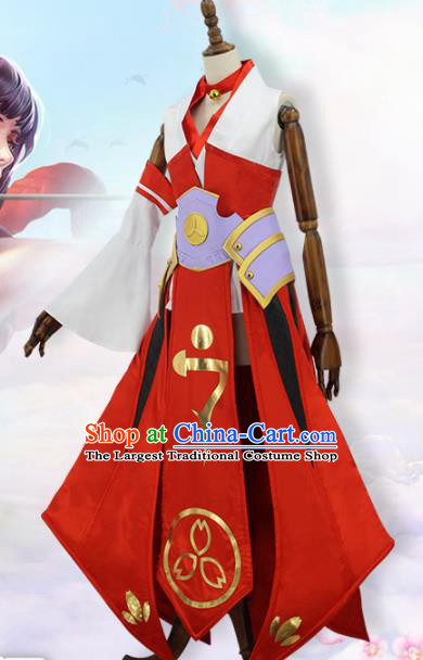 Chinese Cosplay Witch Customized Costume Ancient Film Swordswoman Red Dress for Women