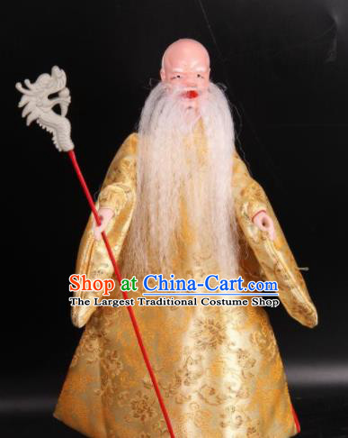 Traditional Chinese Handmade Old Men Puppet String Puppet Wooden Image Marionette Puppets Arts Collectibles