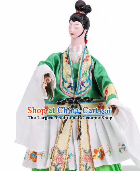 Traditional Chinese Beauty Wang Zhaojun Puppet Marionette Puppets String Puppet Wooden Image Arts Collectibles