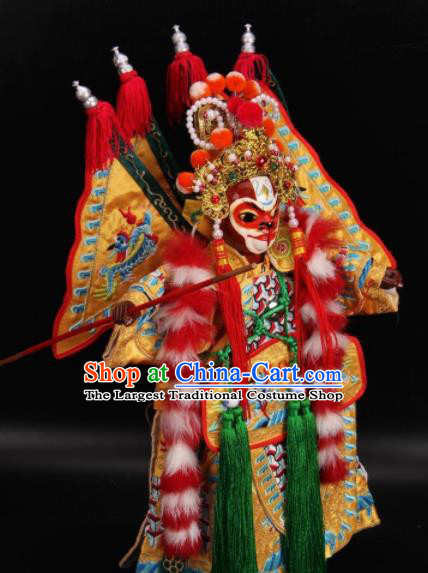 Traditional Chinese Monkey King Sun Wukong Marionette Puppets Handmade Puppet String Puppet Wooden Image Arts Collectibles