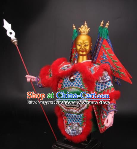 Traditional Chinese Ne Zha Marionette Puppets Handmade Puppet String Puppet Wooden Image Arts Collectibles