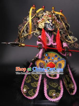 Traditional Chinese General Li Yuanba Marionette Puppets Handmade Puppet String Puppet Wooden Image Arts Collectibles