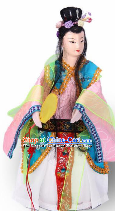 Traditional Chinese Pink Beauty Marionette Puppets Handmade Puppet String Puppet Wooden Image Arts Collectibles