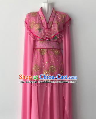 Traditional Chinese Handmade Beijing Opera Diva Rosy Dress Ancient Peri Princess Costumes for Women