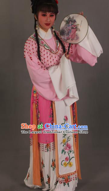 Traditional Chinese Beijing Opera Actress Pink Dress Ancient Court Princess Costumes for Women