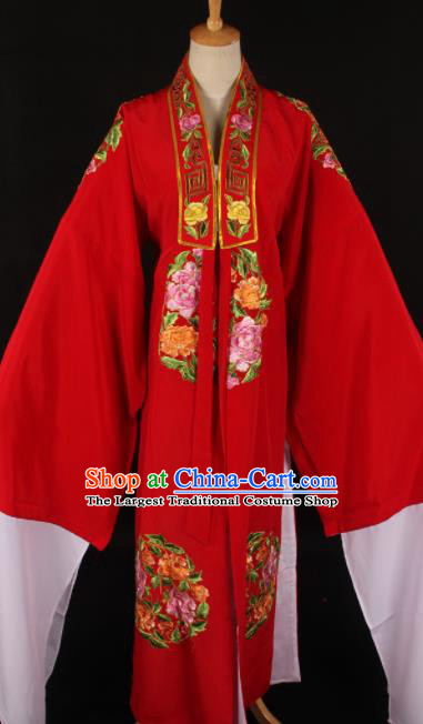 Traditional Chinese Shaoxing Opera Niche Embroidered Red Gown Ancient Gifted Scholar Costume for Men