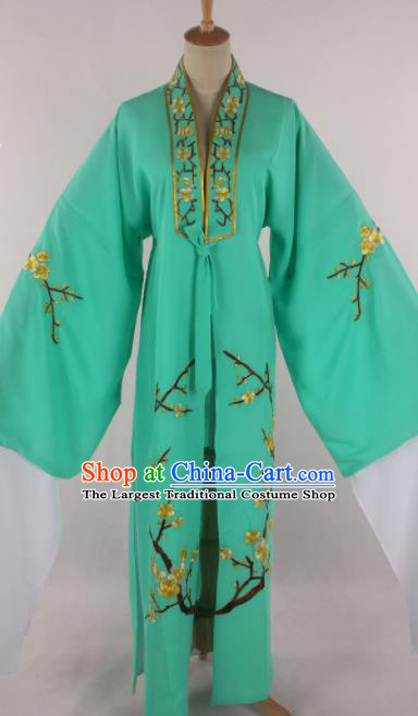 Traditional Chinese Shaoxing Opera Niche Green Robe Ancient Childe Scholar Costume for Men