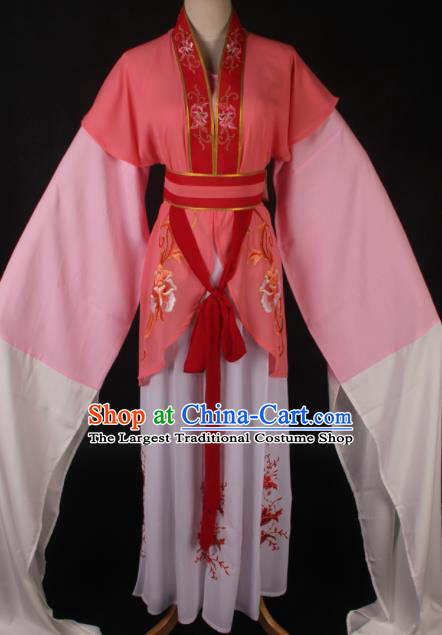 Traditional Chinese Shaoxing Opera Orange Dress Ancient Peking Opera Village Lady Costume for Women