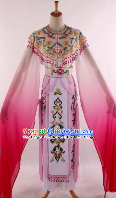 Chinese Traditional Shaoxing Opera Court Princess Pink Dress Ancient Peking Opera Actress Costume for Women