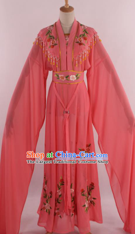 Chinese Traditional Shaoxing Opera Diva Goddess Peach Pink Dress Ancient Peking Opera Actress Costume for Women