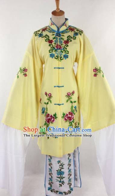 Chinese Traditional Beijing Opera Qin Xianglian Yellow Dress Ancient Peking Opera Diva Costume for Women