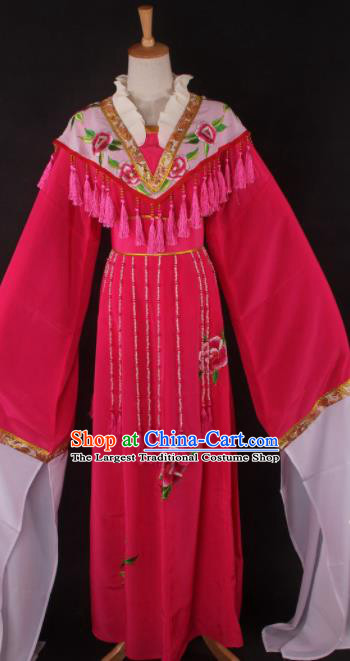 Professional Chinese Beijing Opera Princess Rosy Dress Ancient Traditional Peking Opera Diva Costume for Women