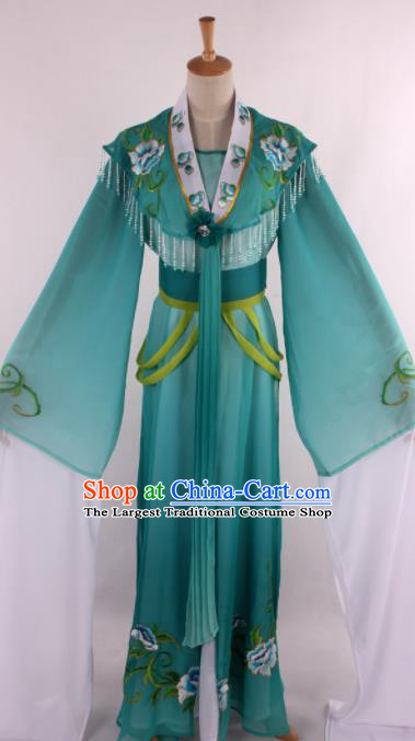 Chinese Traditional Opera Romance of the West Chamber Green Dress Ancient Peking Opera Nobility Lady Costume for Women