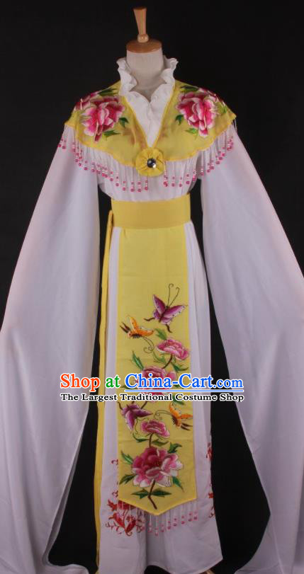 Professional Chinese Beijing Opera Princess Yellow Dress Ancient Traditional Peking Opera Diva Costume for Women