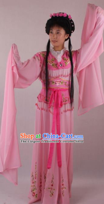 Professional Chinese Beijing Opera Rich Lady Pink Dress Ancient Traditional Peking Opera Diva Costume for Women