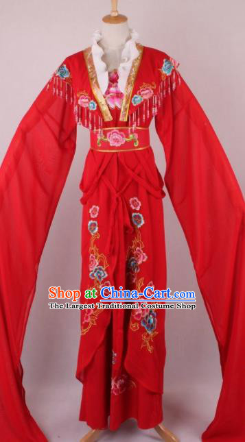 Professional Chinese Beijing Opera Diva Red Dress Ancient Traditional Peking Opera Costume for Women