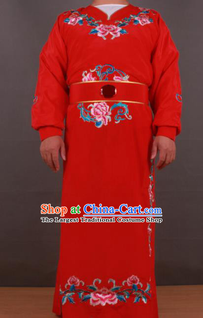 Chinese Shaoxing Opera Niche Jia Baoyu Red Robe Traditional Ancient Gifted Scholar Childe Costume for Men