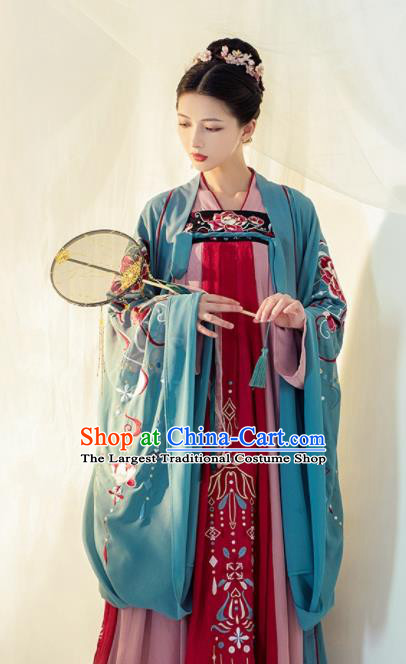 Chinese Ancient Drama Imperial Consort Hanfu Dress Traditional Tang Dynasty Court Concubine Replica Costumes for Women