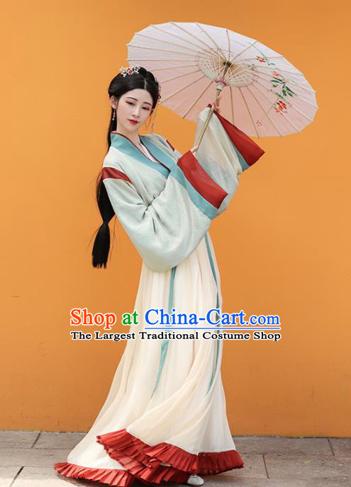 Chinese Ancient Drama Hanfu Dress Traditional Jin Dynasty Court Princess Replica Costumes for Women