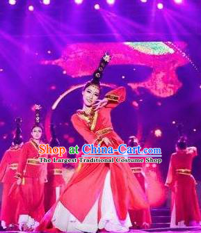 Traditional Chinese Classical Dance Luo Shen Yan Zixi Costume Stage Show Beautiful Dance Water Sleeve Dress for Women