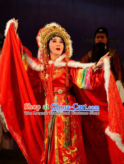 Beautiful Chinese Dance Beijing Opera Wang Zhaojun Red Costume Traditional Classical Dance Dress for Women