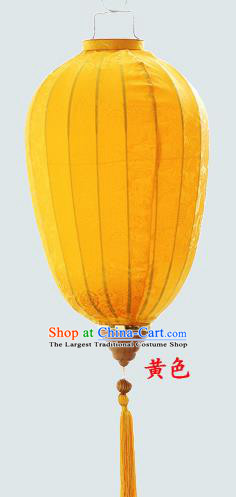 Chinese Traditional Spring Festival Yellow Hanging Lantern Wedding Handmade Palace Lanterns