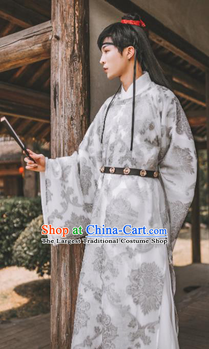 Traditional Chinese Ming Dynasty Childe Hanfu Clothing Ancient Prince Swordsman Replica Costumes for Men