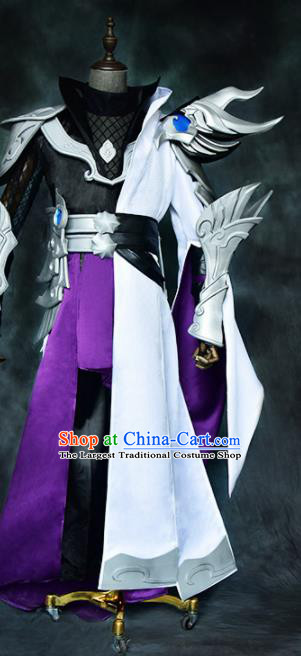 Chinese Ancient Drama Cosplay General Armor Clothing Traditional Hanfu Swordsman Costume for Men