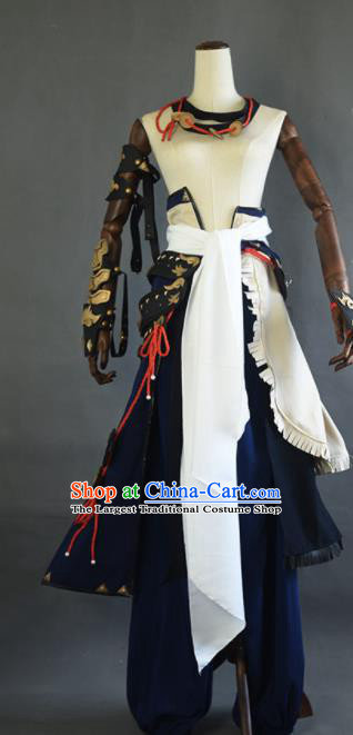 Chinese Ancient Cosplay Beggar Knight Clothing Traditional Hanfu Swordsman Costume for Men