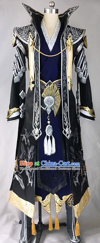 Chinese Ancient Drama Cosplay General Royal Highness Clothing Traditional Hanfu Swordsman Costume for Men