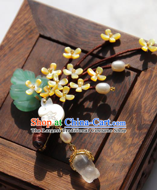 Chinese Ancient Court Fragrans Brooch Traditional Princess Hanfu Breastpin Accessories for Women