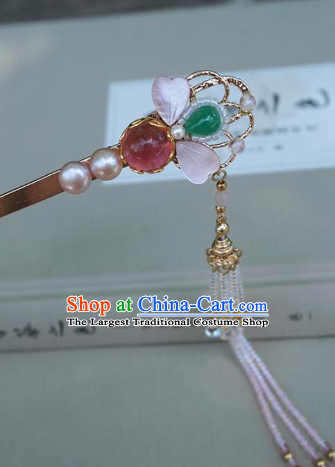 Chinese Ancient Princess Hairpins Tassel Hair Clip Traditional Handmade Hanfu Hair Accessories for Women