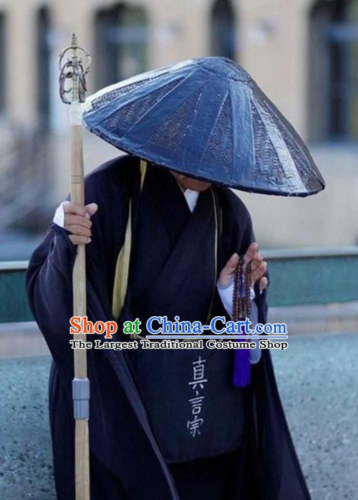 Black Ancient Asian Japanese Monk Costumes