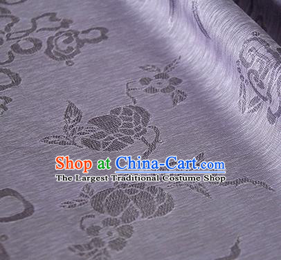 Asian Chinese Traditional Auspicious Pattern Design Lilac Brocade China Hanfu Silk Fabric Material