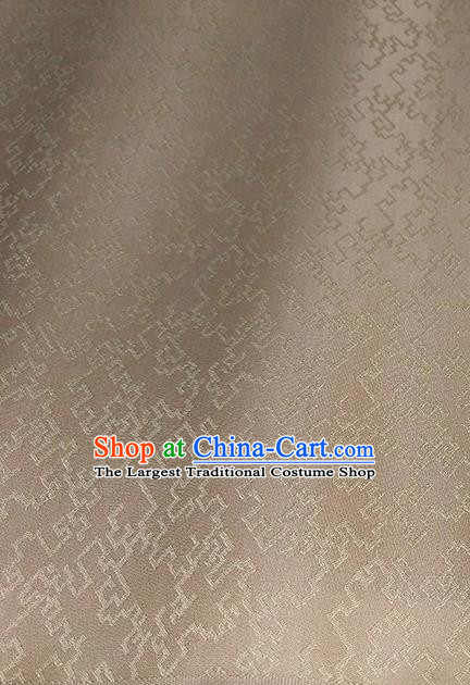 Asian Chinese Traditional Pattern Design Brown Brocade Silk Fabric China Hanfu Satin Material